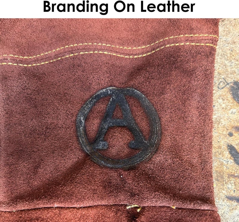 BBQ Fans Personalized Circle Branding for Wood, Leather and Grilling | Stainless Steel Branding Iron for Steaks, Burgers and Buns | Custom Letter Brander (W) - Image 5